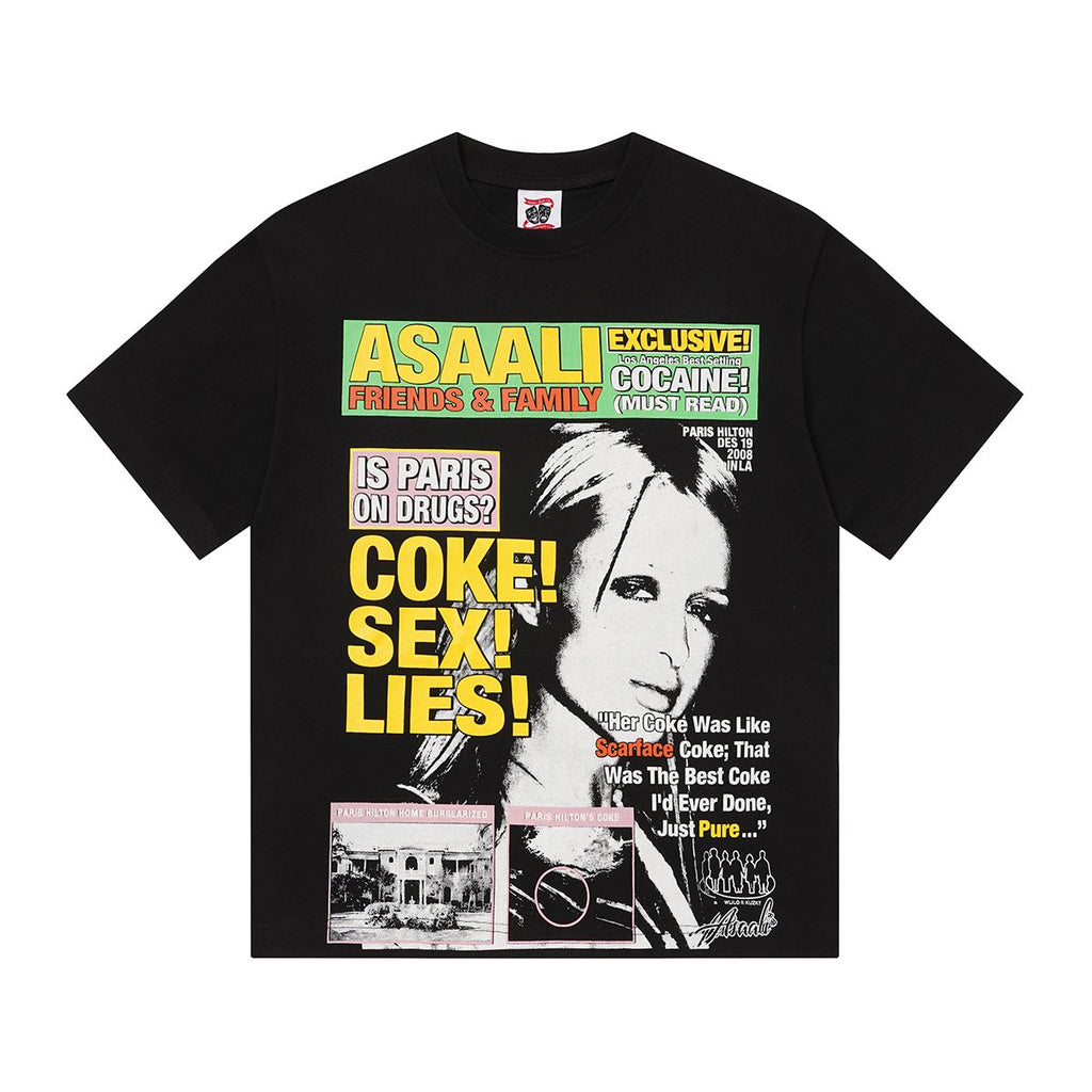 ASAALL Magazine Graphic Short-Sleeve T-Shirt