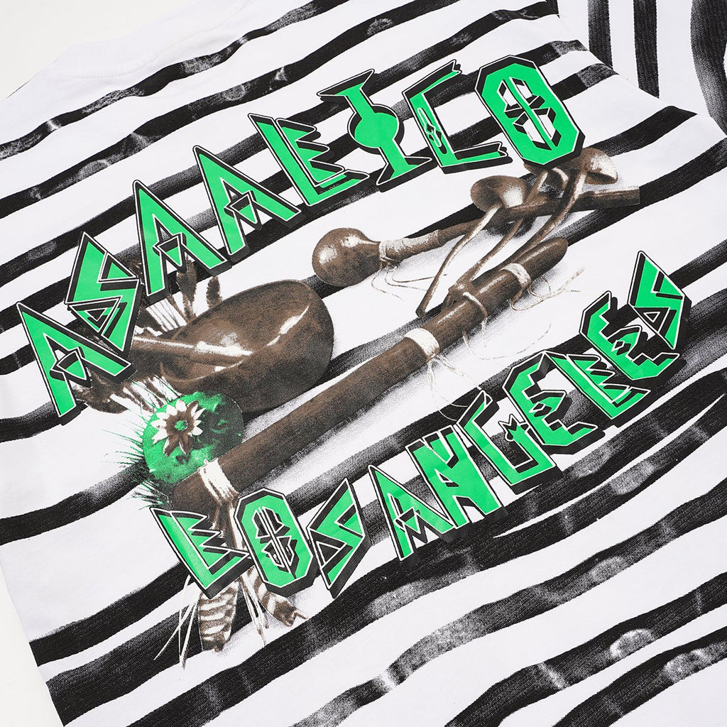 ASAALL Striped Front & Back Graphic T-Shirt