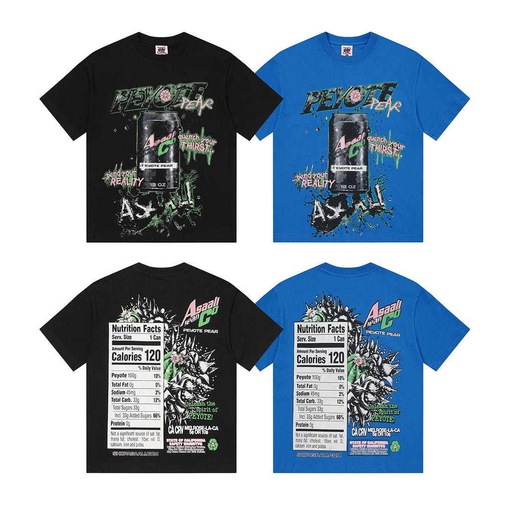 ASAALL Peyote Pear Cactus Graphic Short-Sleeve T-Shirt