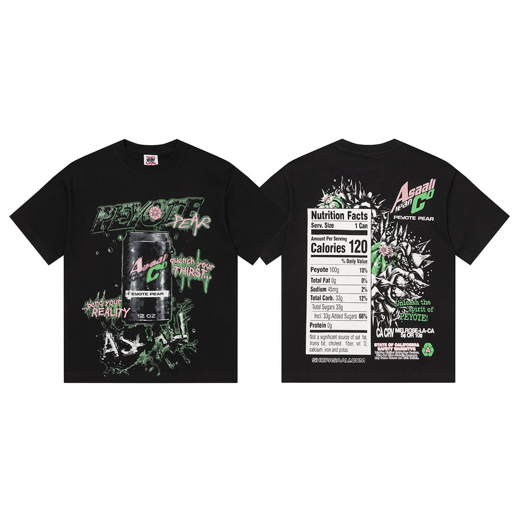 ASAALL Peyote Pear Cactus Graphic Short-Sleeve T-Shirt
