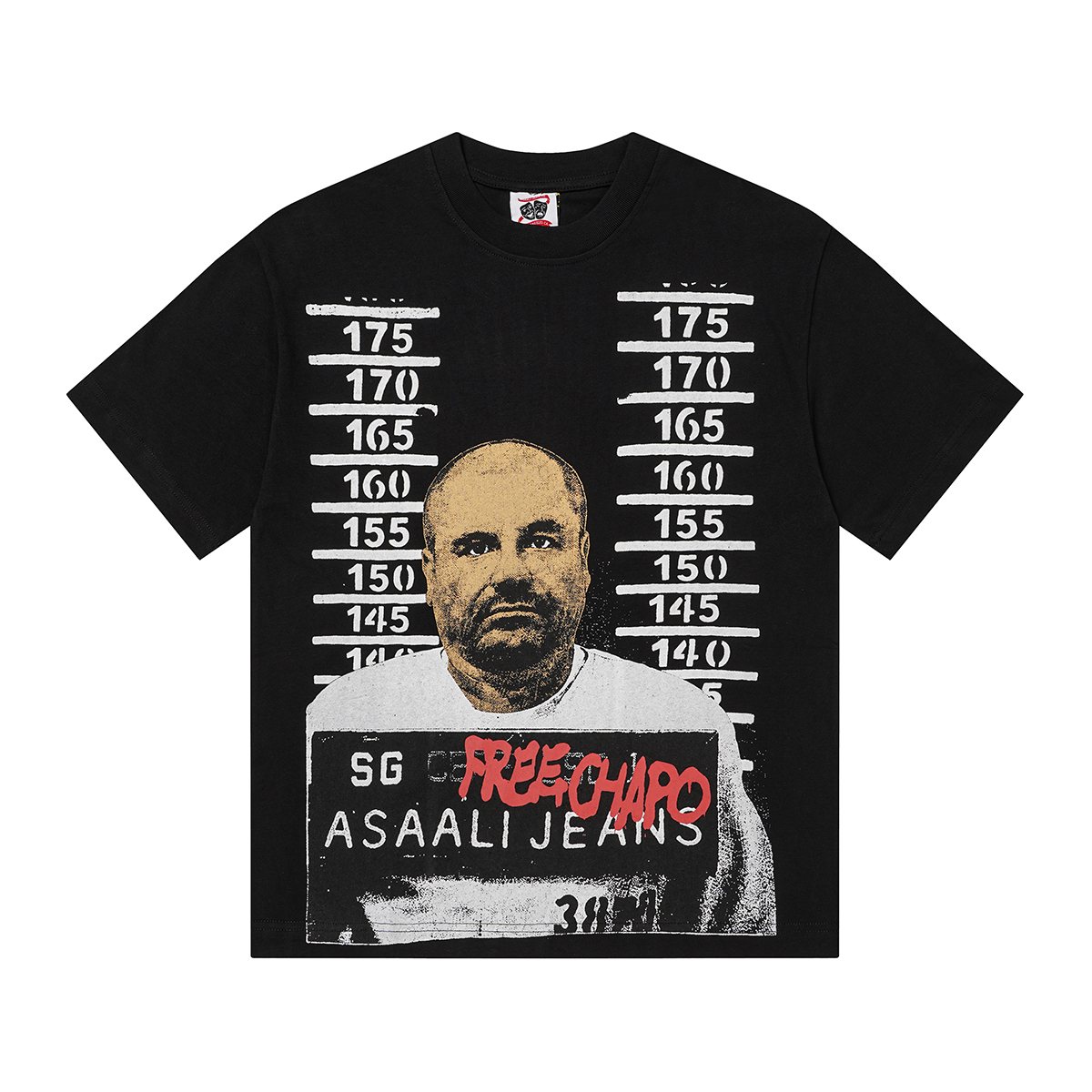 ASAALL Black Letter Graphic Short-Sleeve T-Shirt