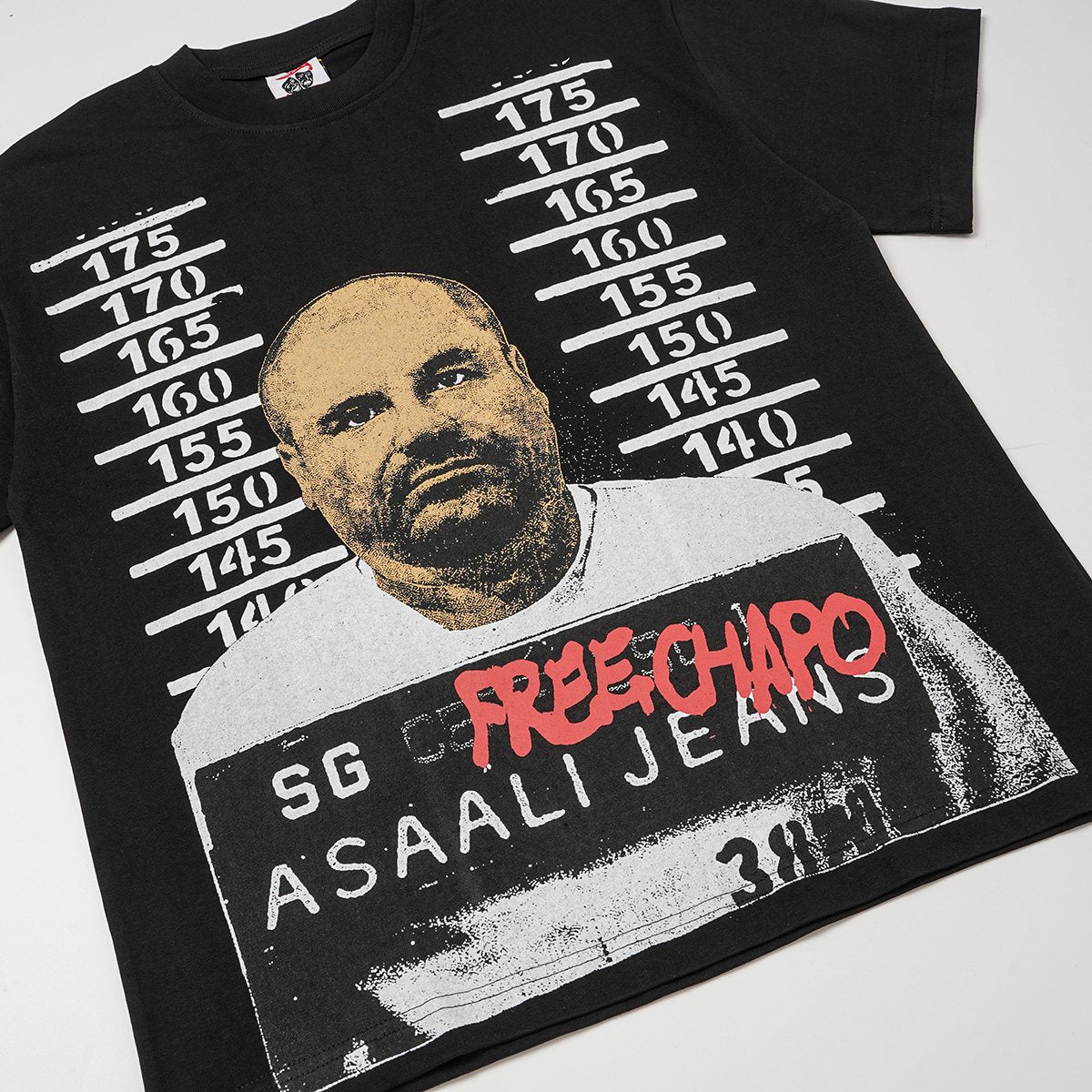 ASAALL Black Letter Graphic Short-Sleeve T-Shirt