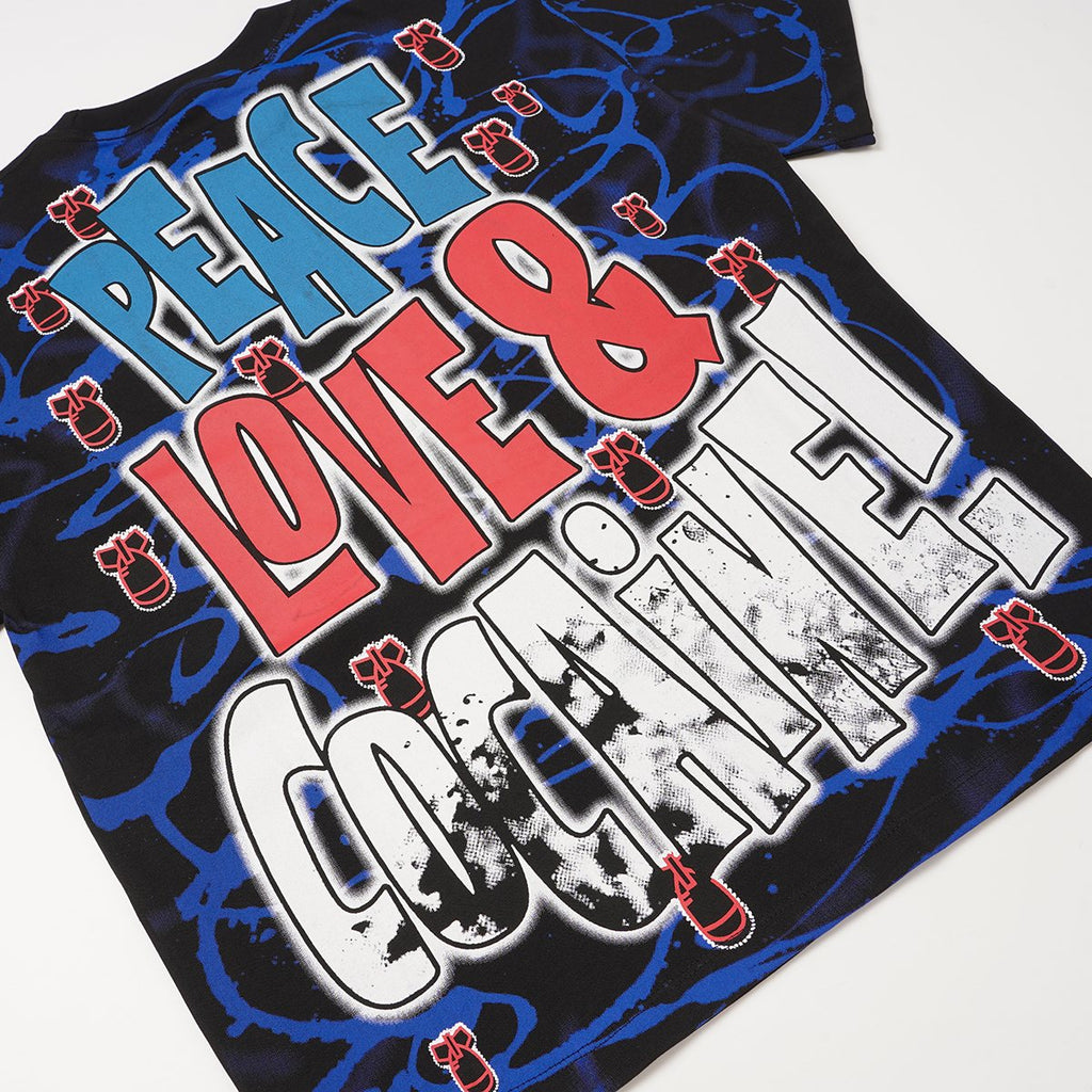 ASAALL Peace Love & Cocaine Singer Graphic T-Shirt