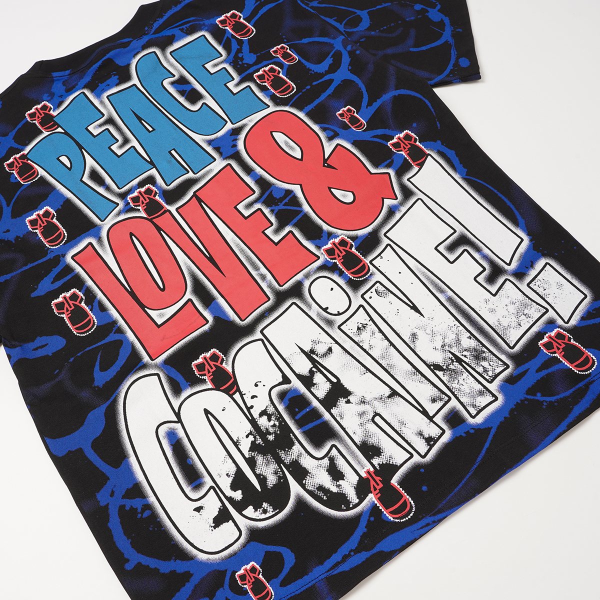 ASAALL Peace Love & Cocaine Singer Graphic T-Shirt