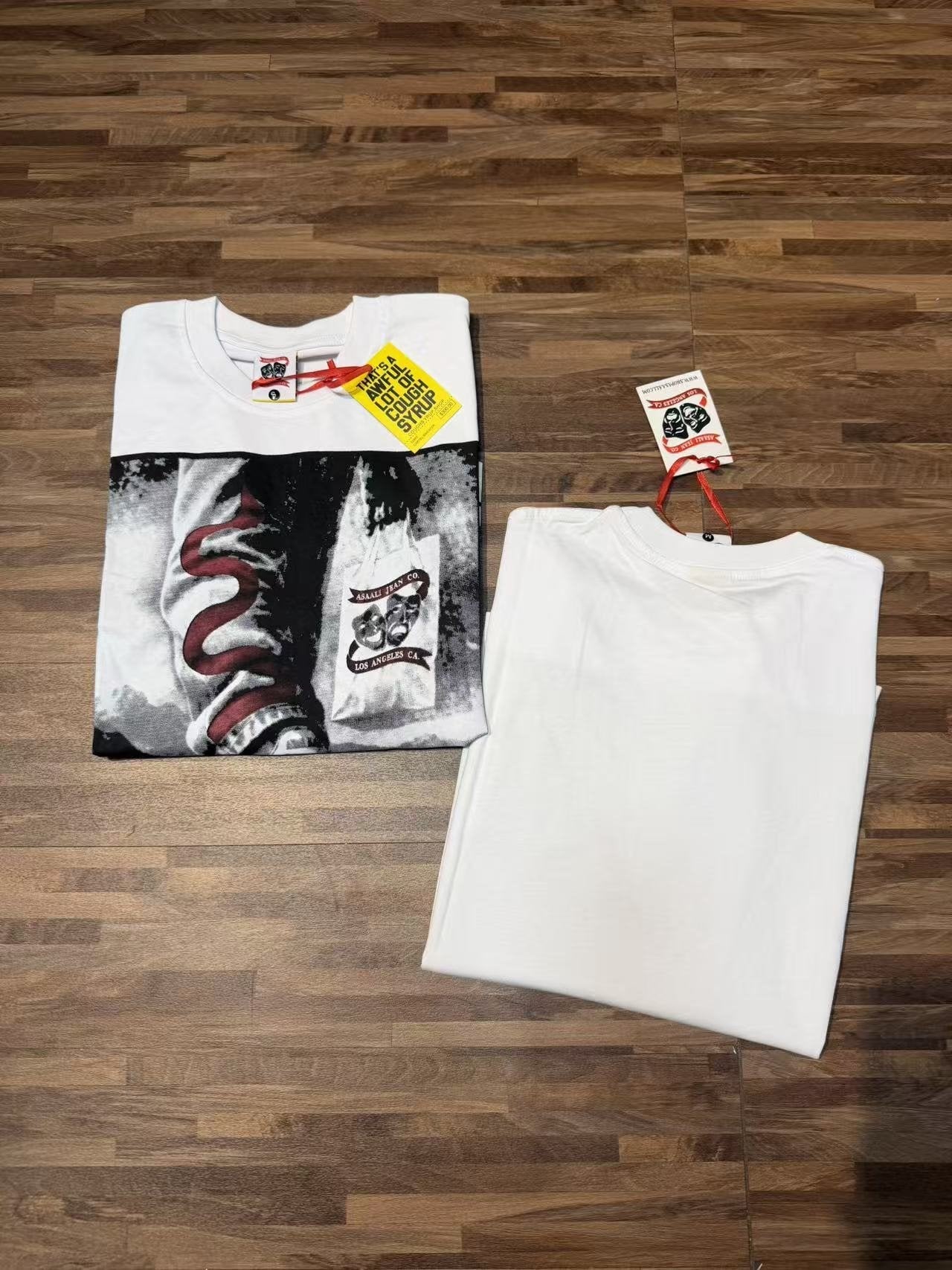 ASAALL Black and Red Front Graphic T-Shirt
