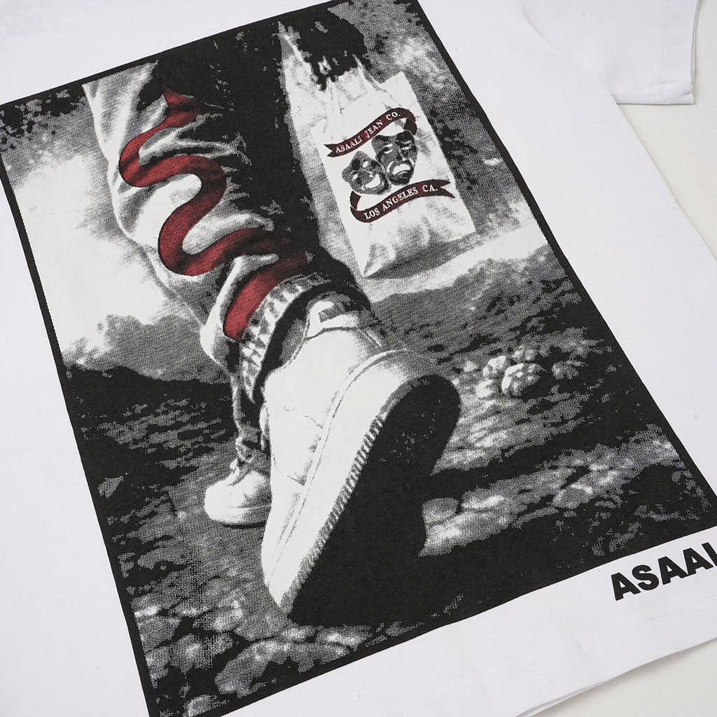 ASAALL Black and Red Front Graphic T-Shirt