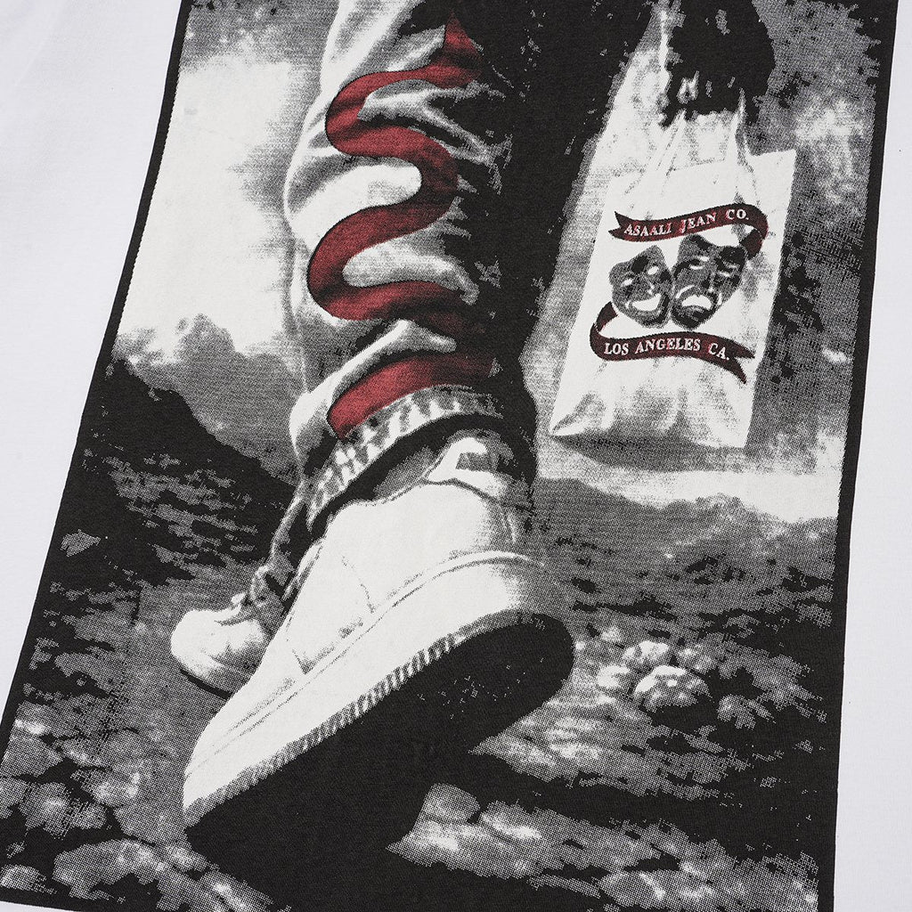 ASAALL Black and Red Front Graphic T-Shirt