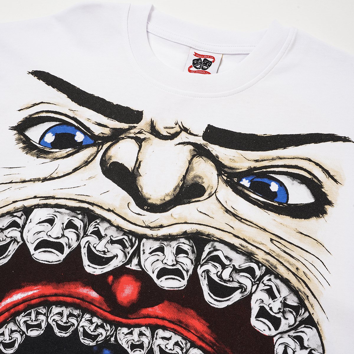 ASAALL Mouth Mask Graphic Short-Sleeve T-Shirt