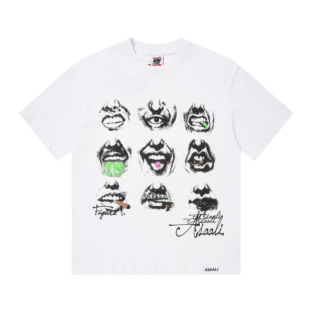 ASAALL Eye & Mouth Graphic Short-Sleeve T-Shirt