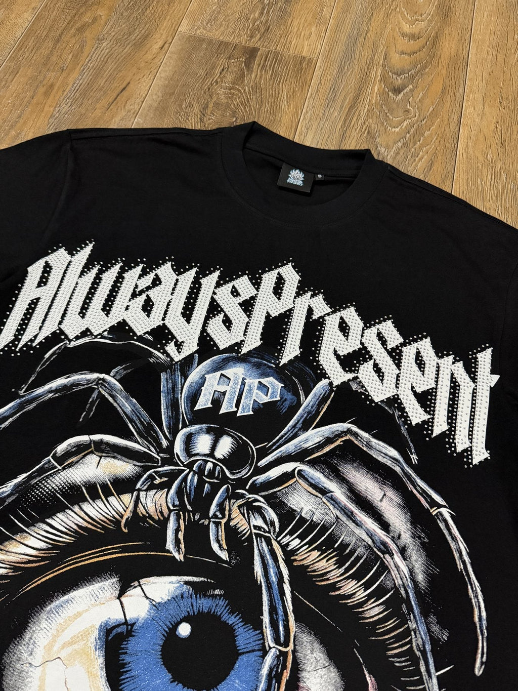 ALWAYS-PRESENT Champion Rhinestone Graphic Short-Sleeve T-Shirt