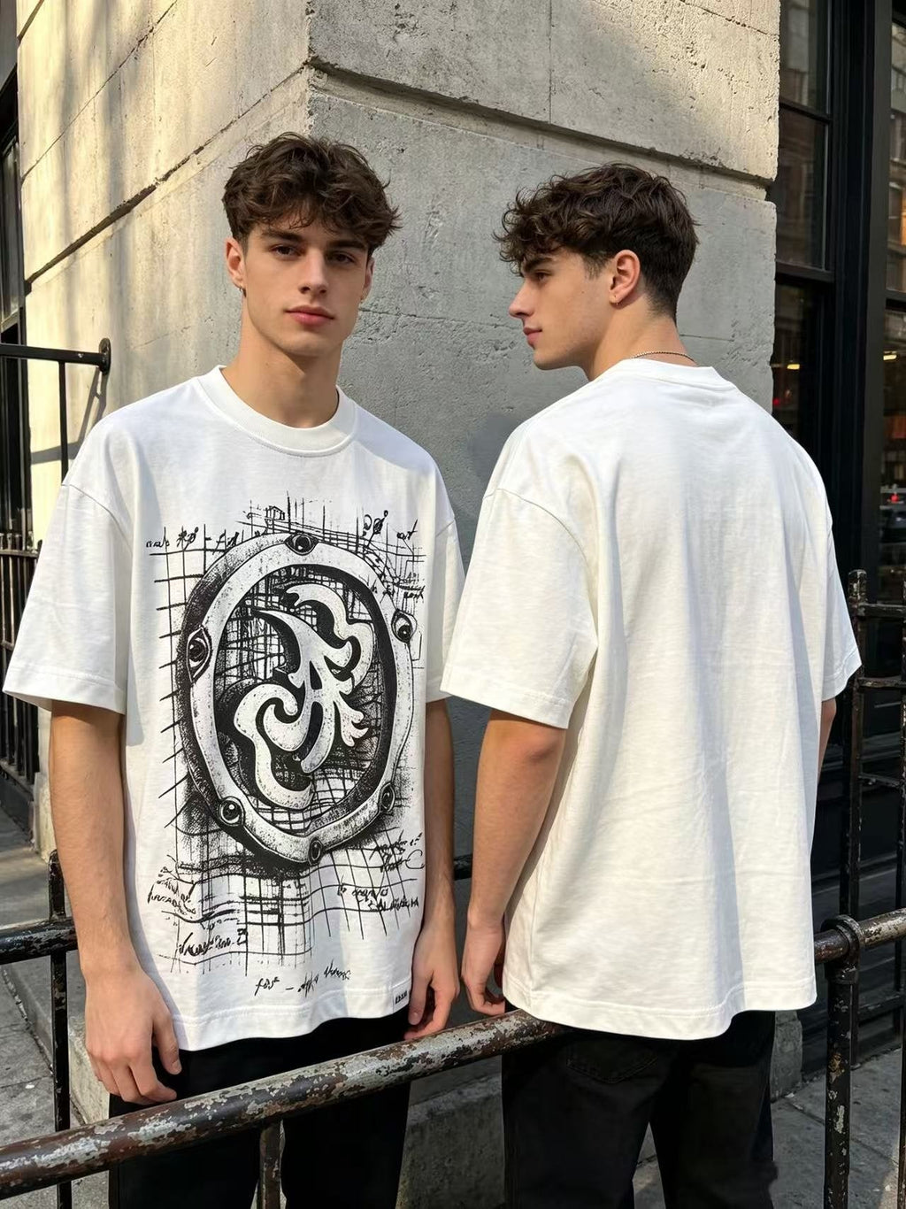 ASAALL Circular Technical Graphic T-Shirt