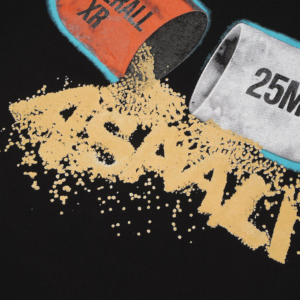 ASAALL Black Distressed Graphic T-Shirt
