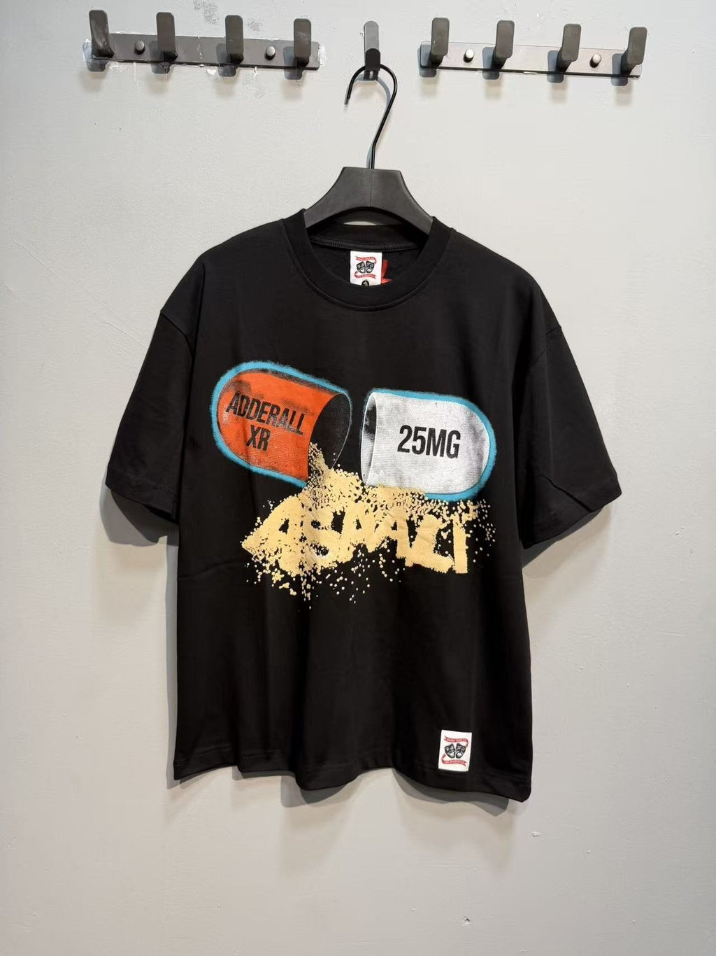 ASAALL Black Distressed Graphic T-Shirt