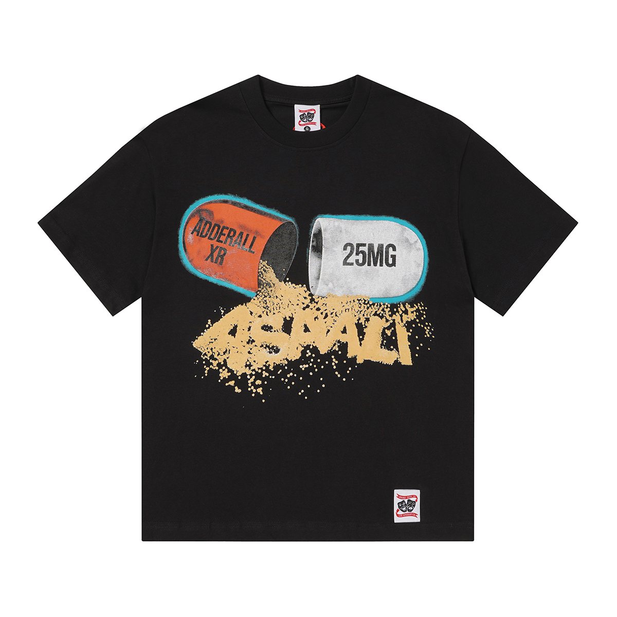ASAALL Black Distressed Graphic T-Shirt