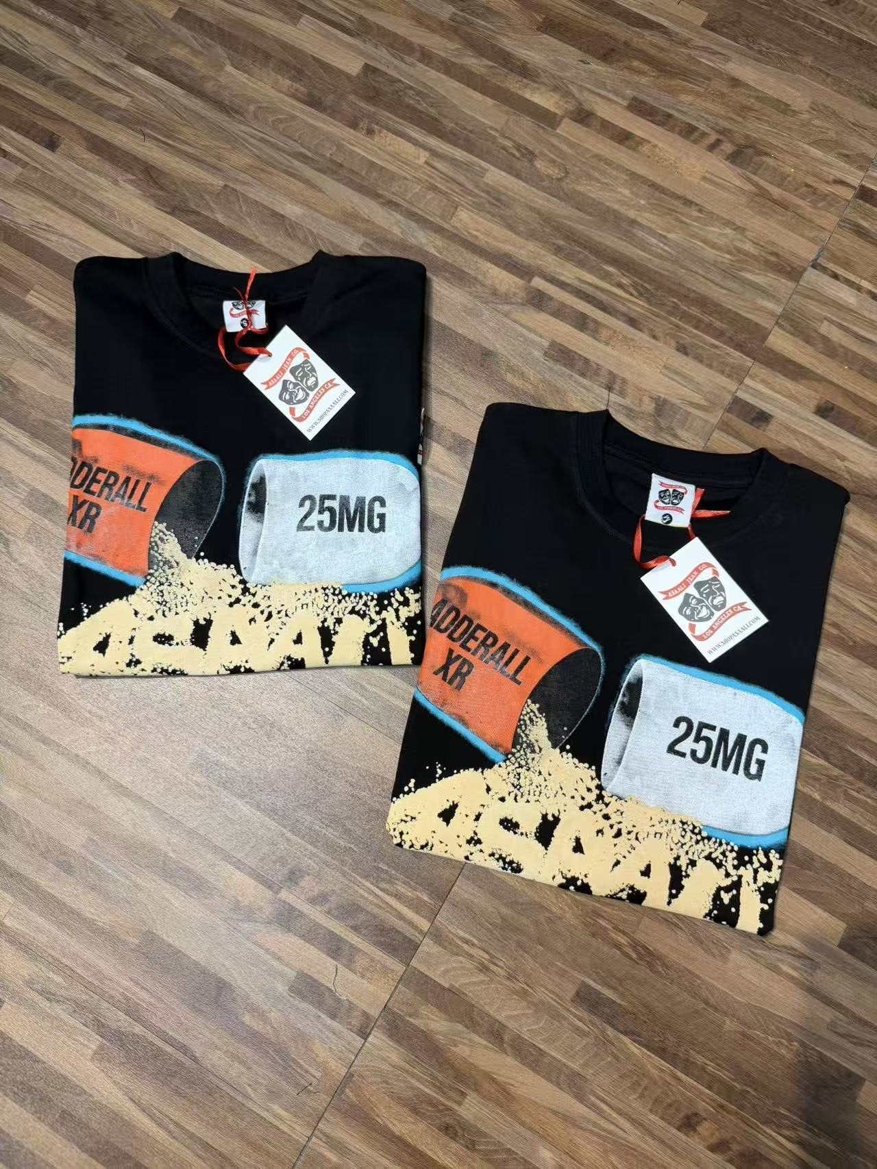 ASAALL Black Distressed Graphic T-Shirt