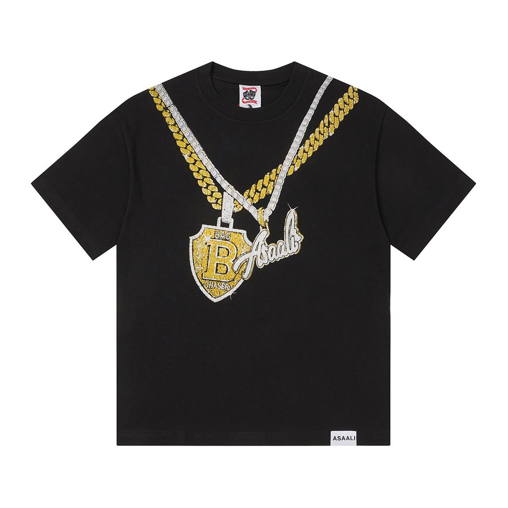 ASAALL Chain and Shield Graphic Short-Sleeve T-Shirt