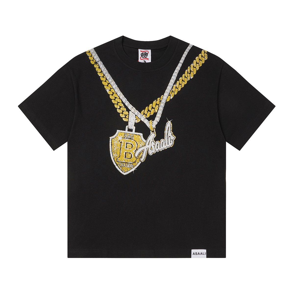 ASAALL Chain and Shield Graphic Short-Sleeve T-Shirt
