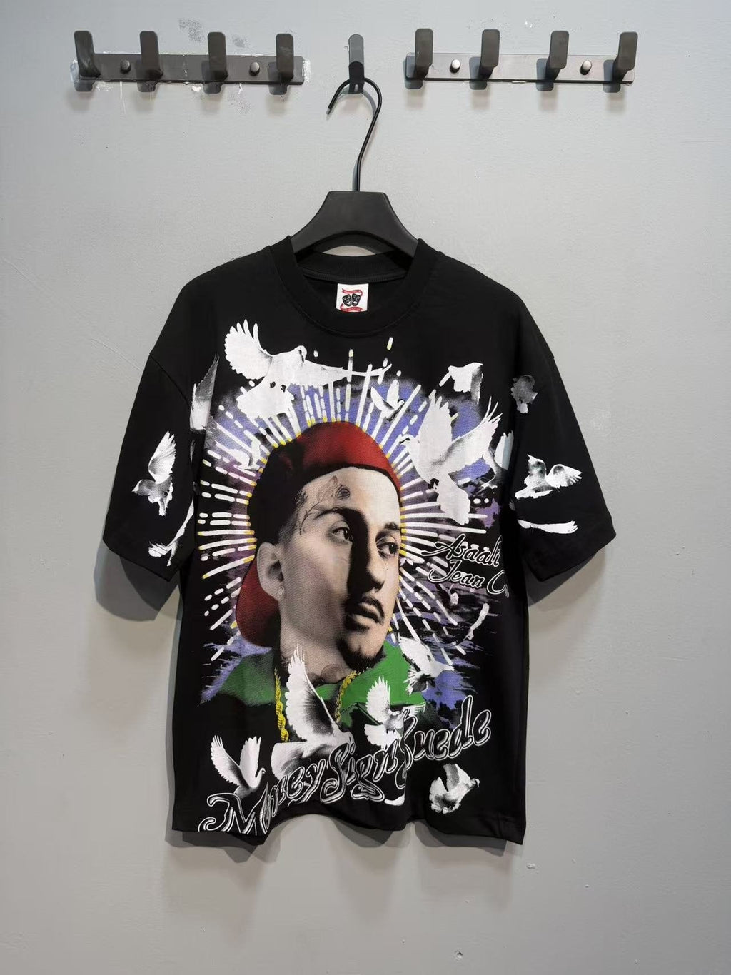 ASAALL Portrait and Dove Graphic Short-Sleeve T-Shirt