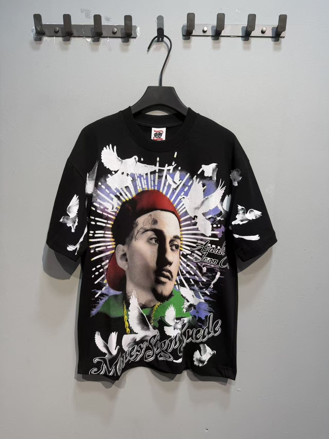 ASAALL Portrait and Dove Graphic Short-Sleeve T-Shirt