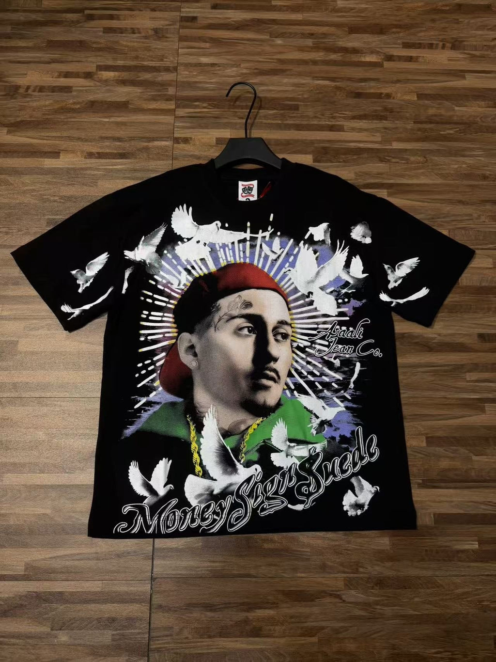 ASAALL Portrait and Dove Graphic Short-Sleeve T-Shirt
