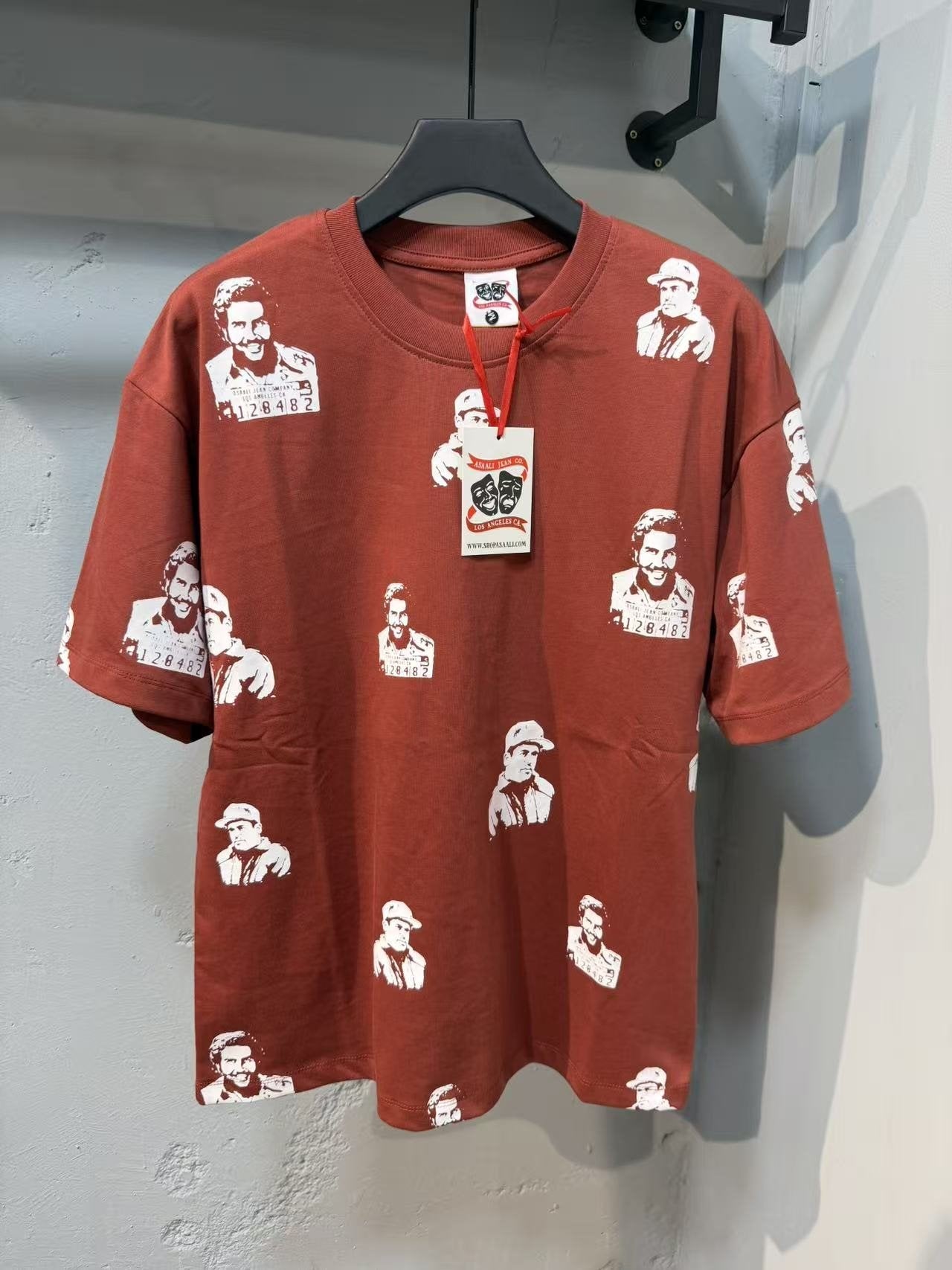 ASAALL All-Over Portrait Graphic Short-Sleeve T-Shirt