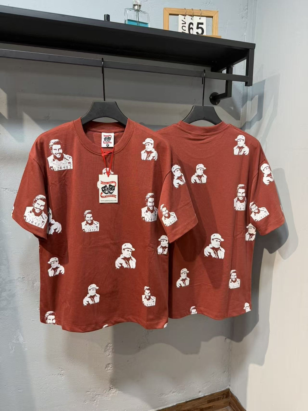 ASAALL All-Over Portrait Graphic Short-Sleeve T-Shirt