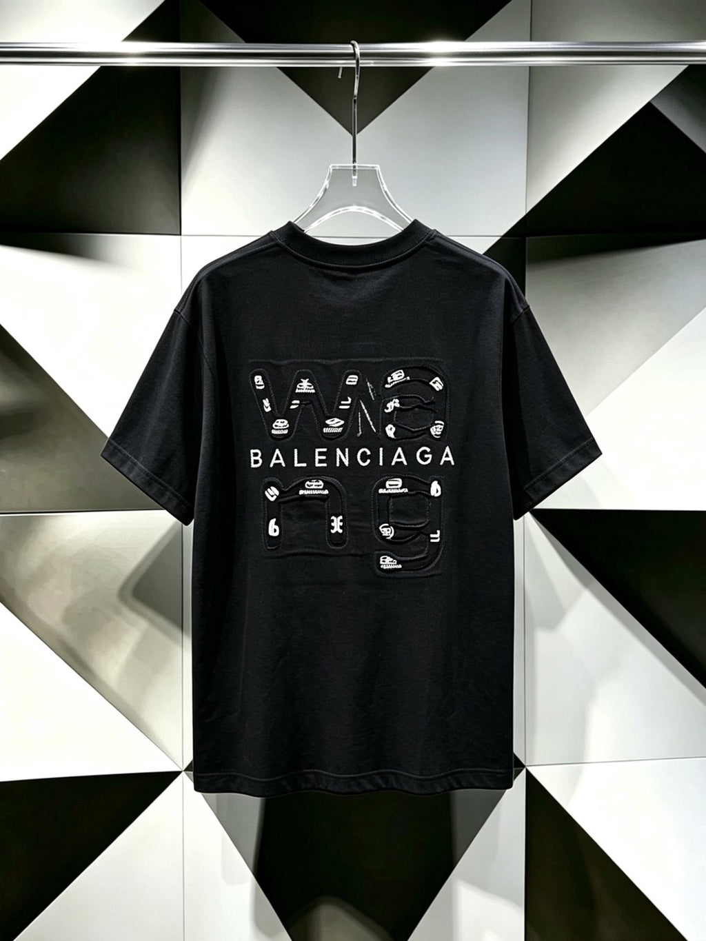 Balenciaga Multi-Logo Back Graphic T-Shirt