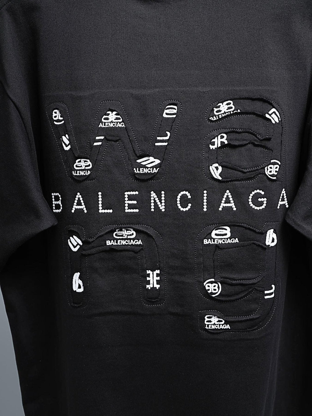 Balenciaga Multi-Logo Back Graphic T-Shirt