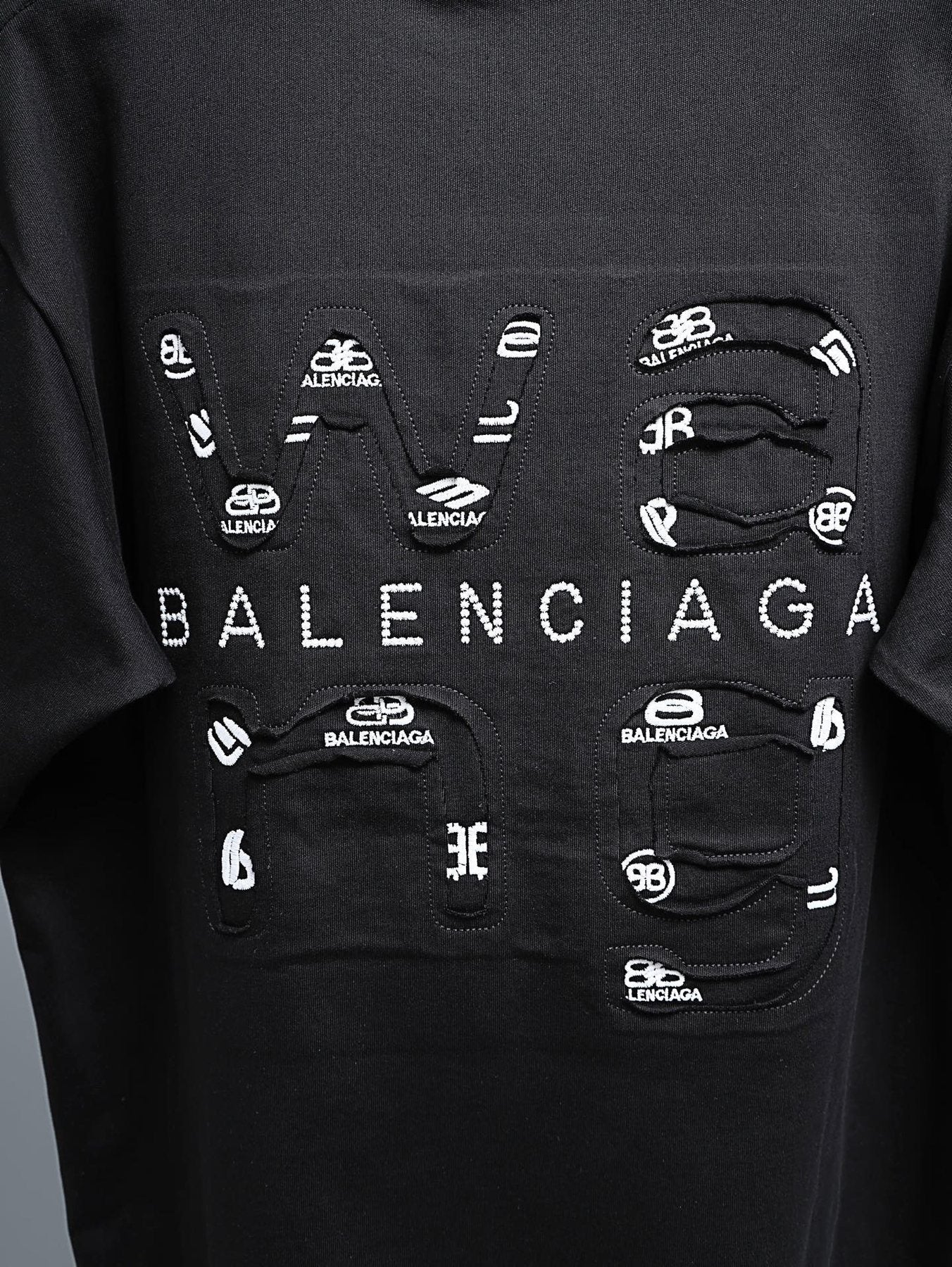 Balenciaga Multi-Logo Back Graphic T-Shirt
