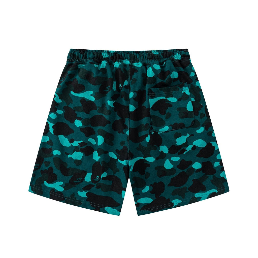 BAPE Camouflage Ape-Head Graphic Shorts