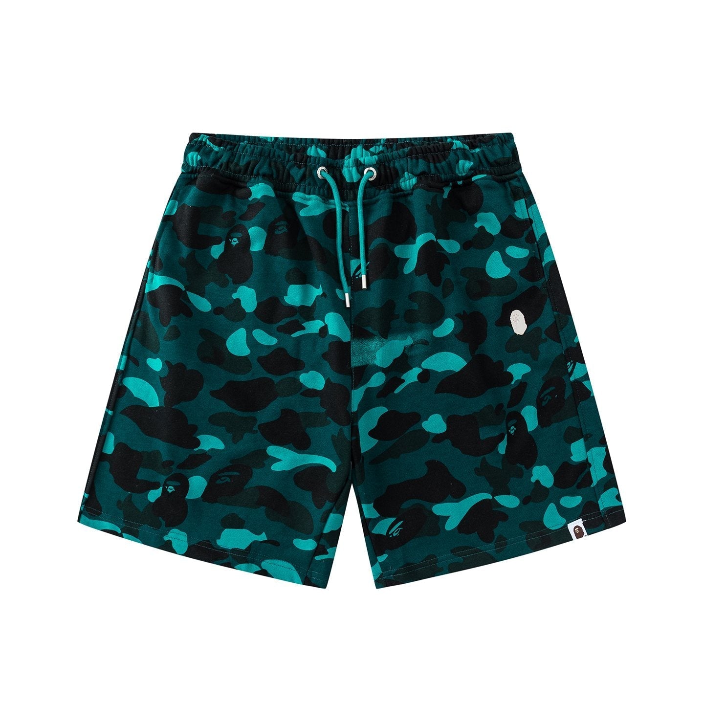 BAPE Camouflage Ape-Head Graphic Shorts