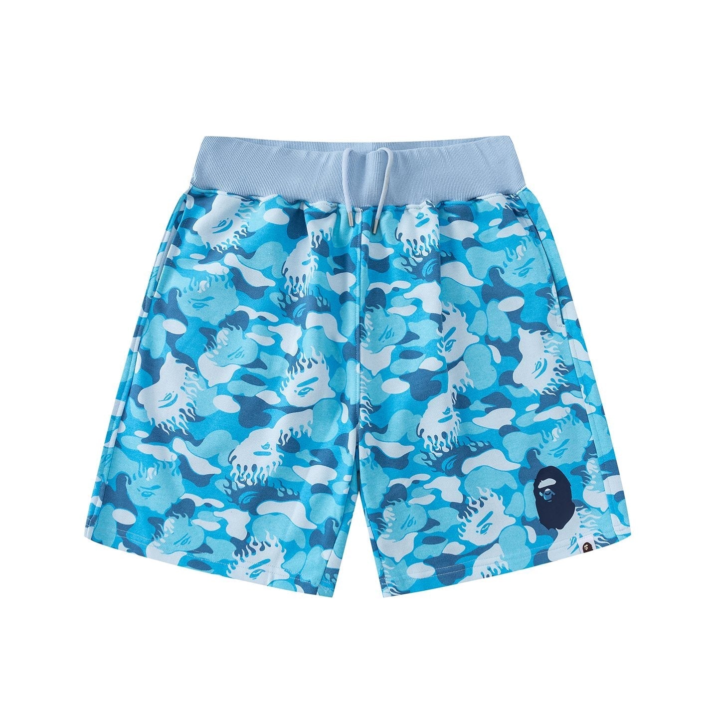 BAPE Camouflage Ape-Head Graphic Shorts