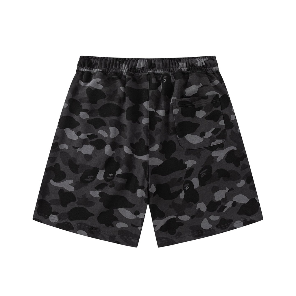 BAPE Camouflage Ape-Head Graphic Shorts