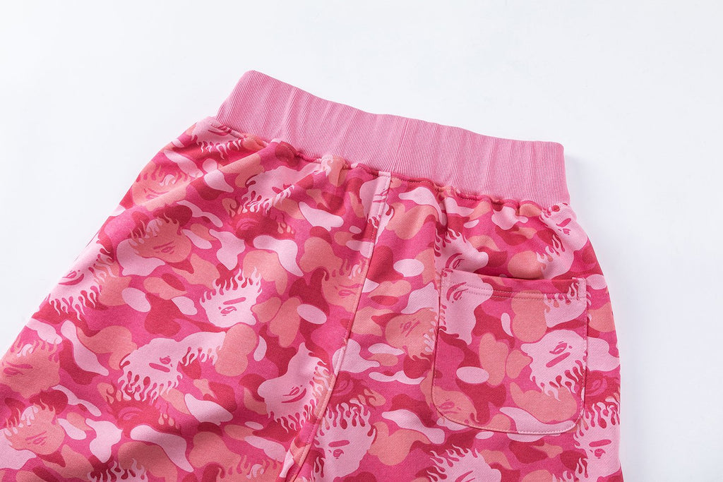 BAPE Camouflage Ape-Head Graphic Shorts