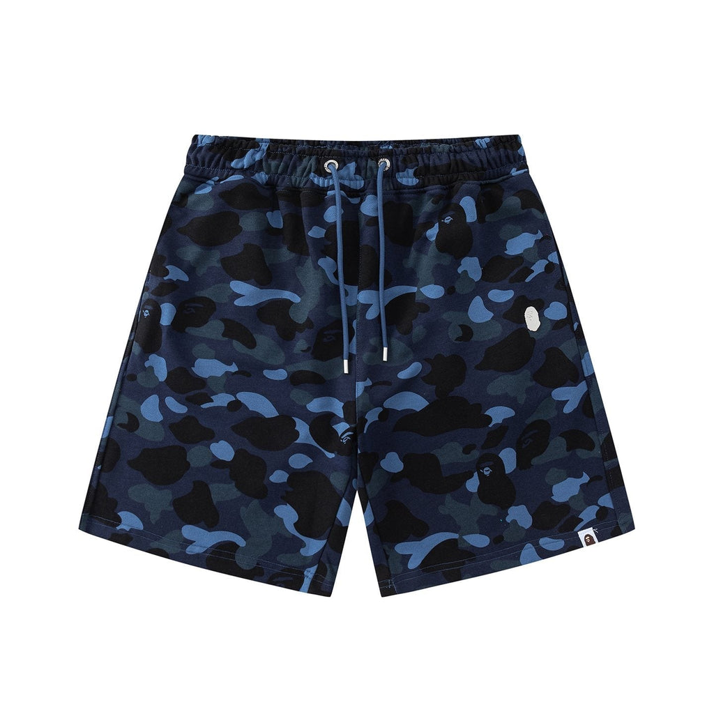 BAPE Camouflage Ape-Head Graphic Shorts