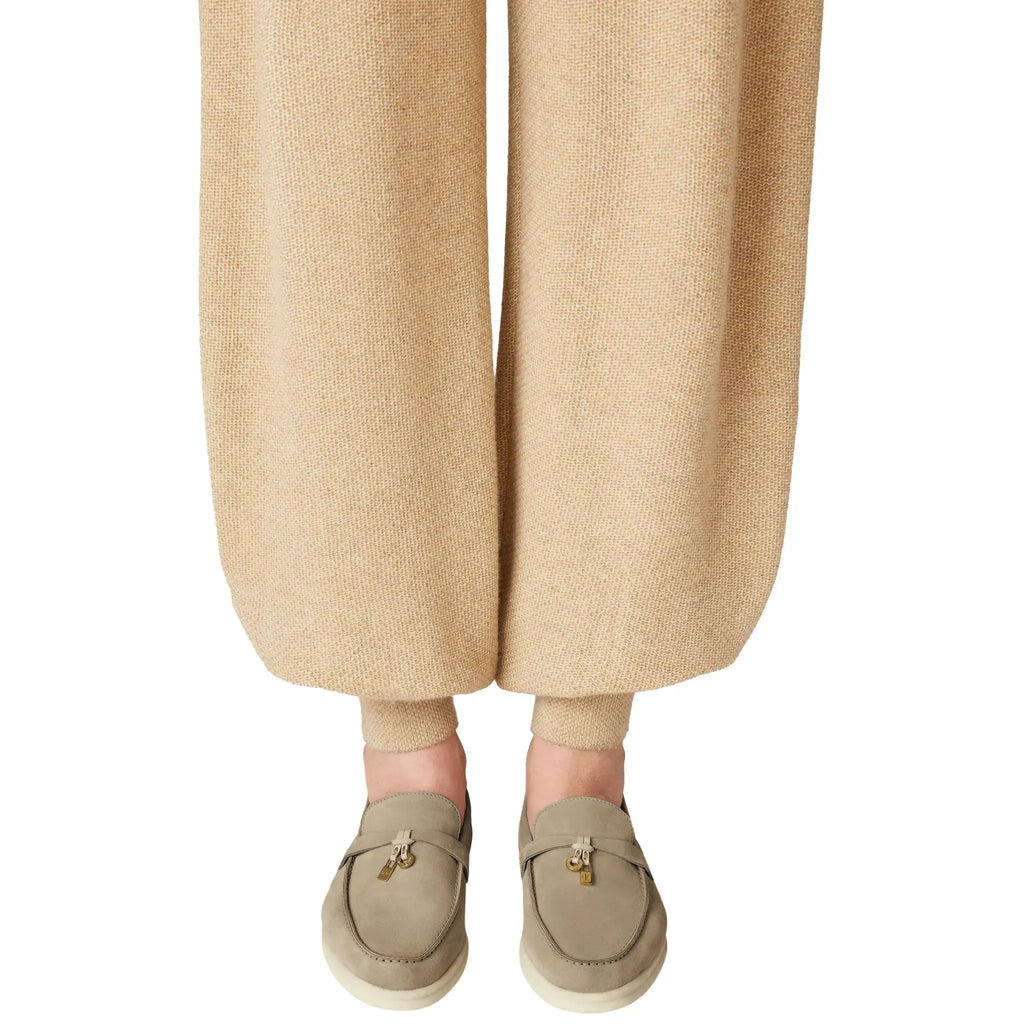 Loro Piana The Original Summer Charms Suede Beige Corda Loafers