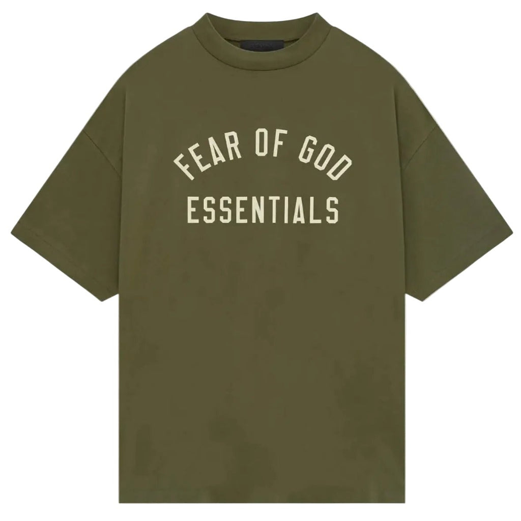 Fear of God Essentials Jersey Crewneck T-Shirt Military