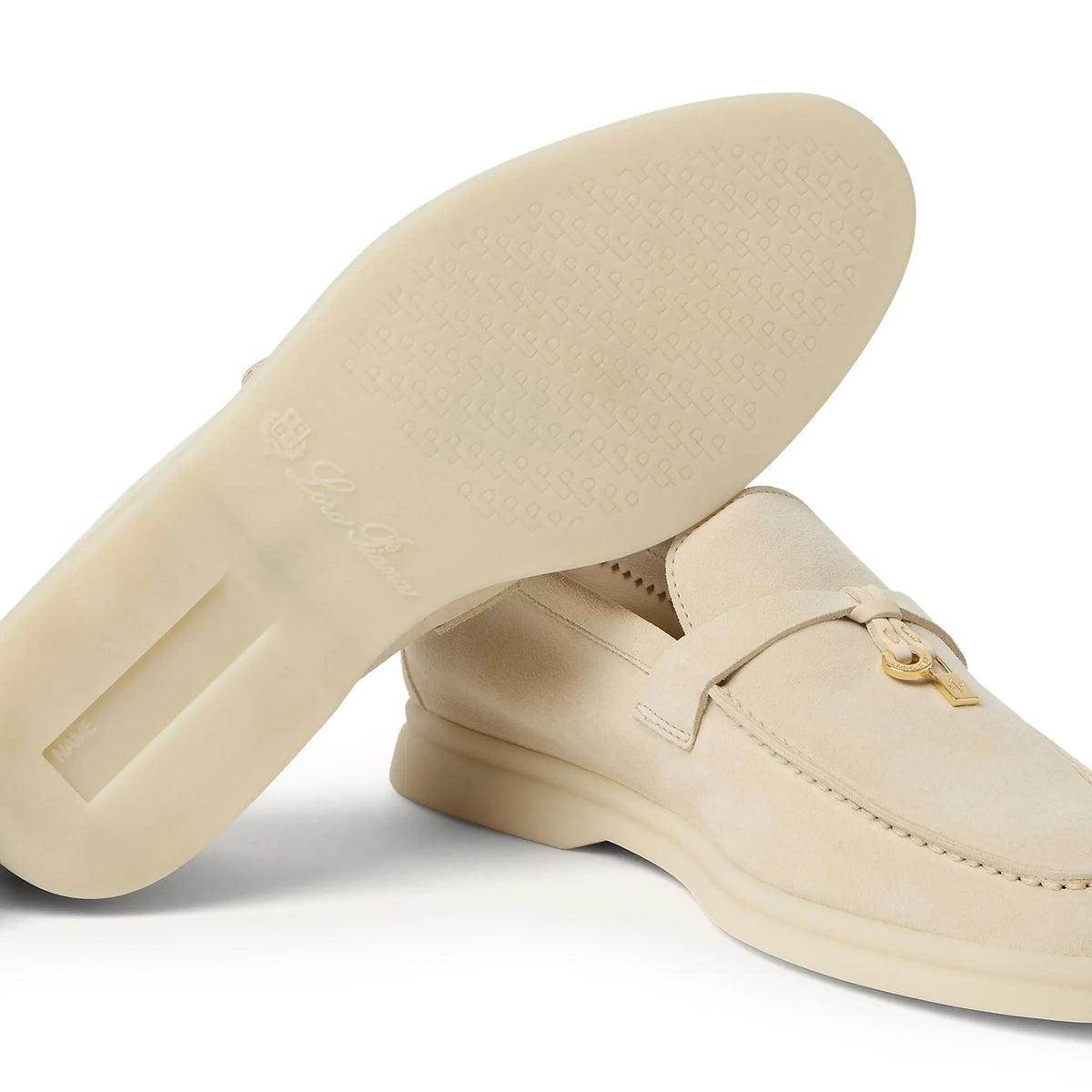 Loro Piana Summer Charms Suede Colour Baby Cashmere Loafers