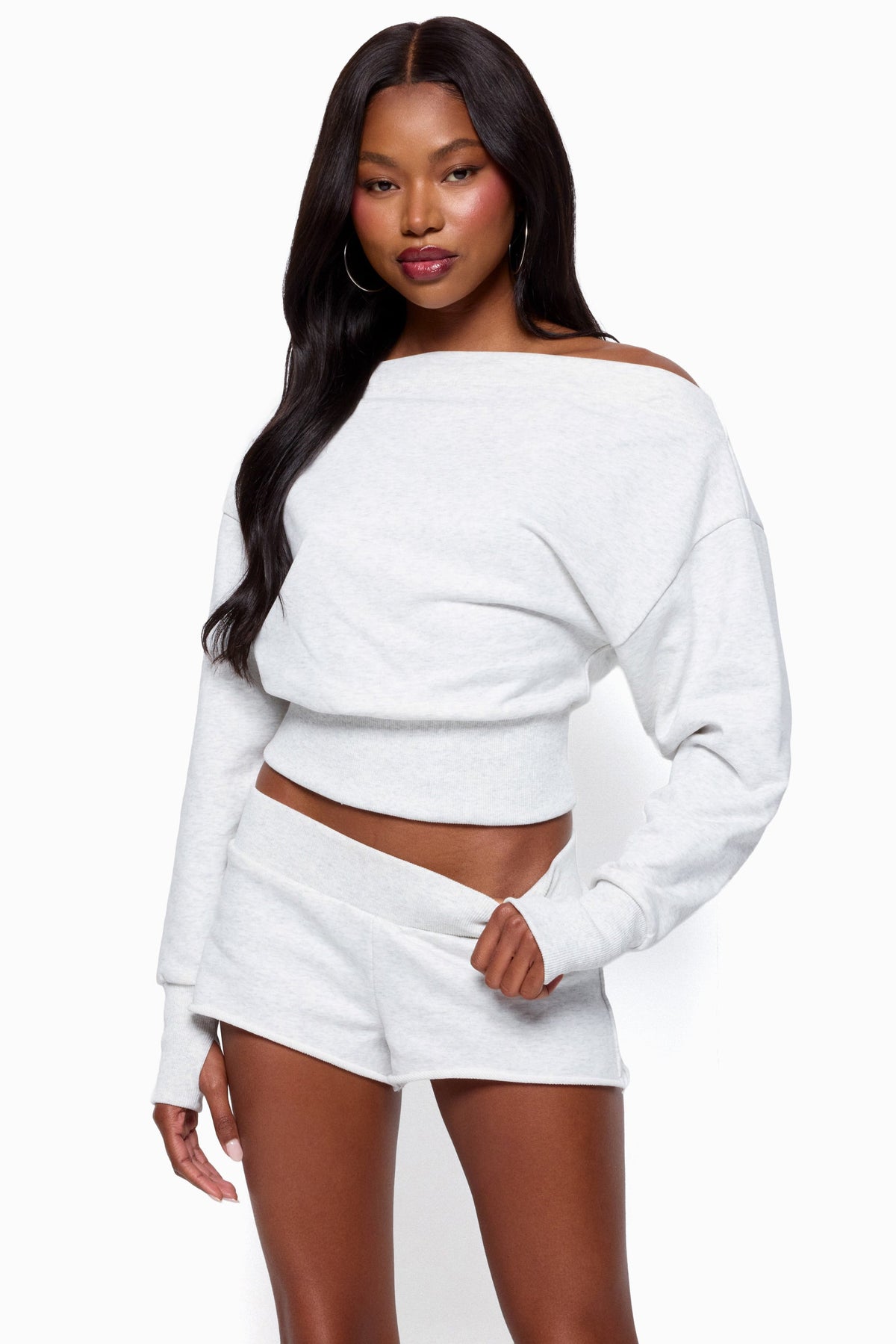 Hennie Off Shoulder Sweatshirt