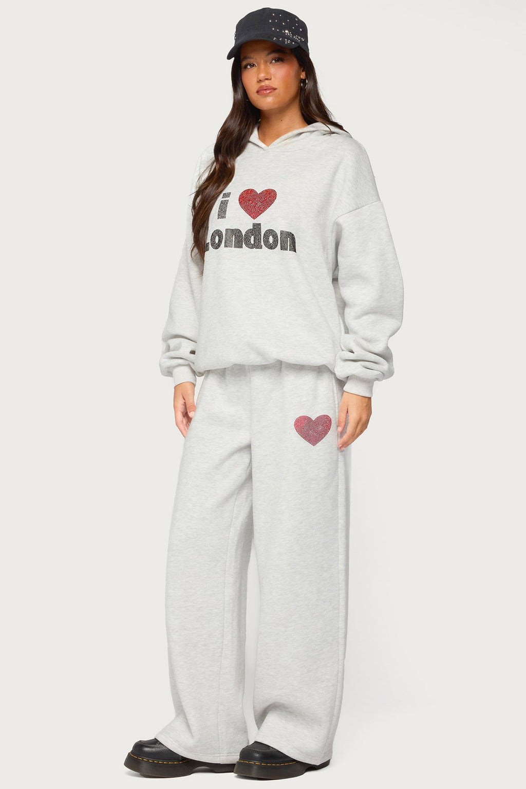 London Obsessed Rhinestone Hoodie