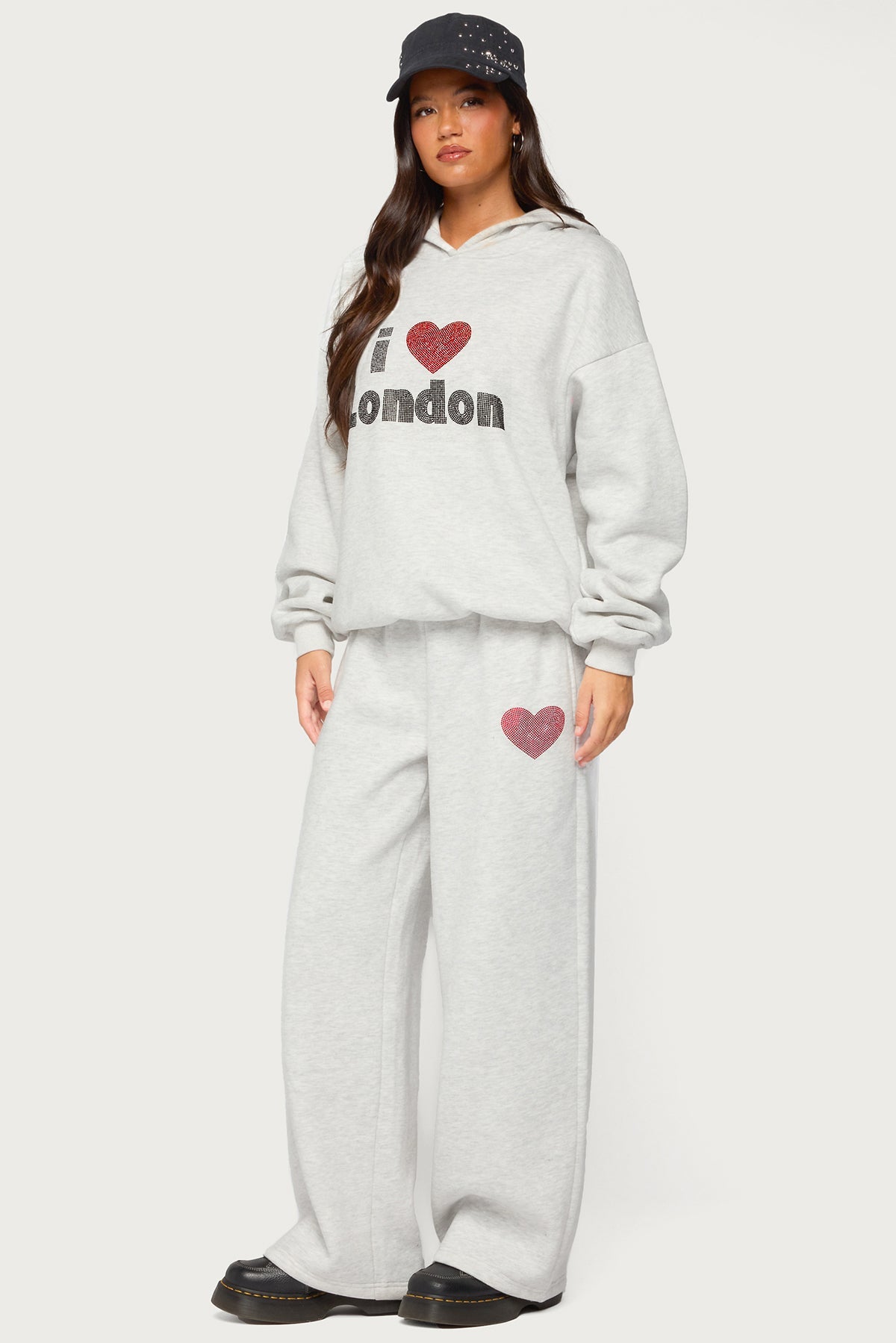 London Obsessed Rhinestone Hoodie