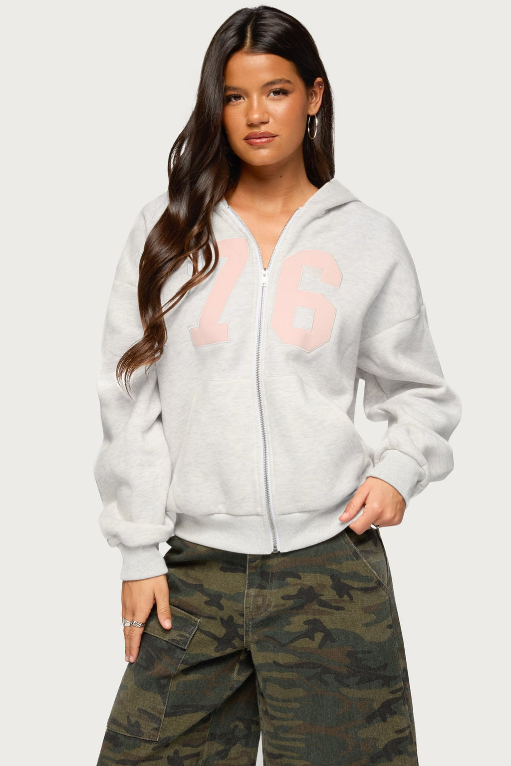 Edikted 76 Zip Up Hoodie