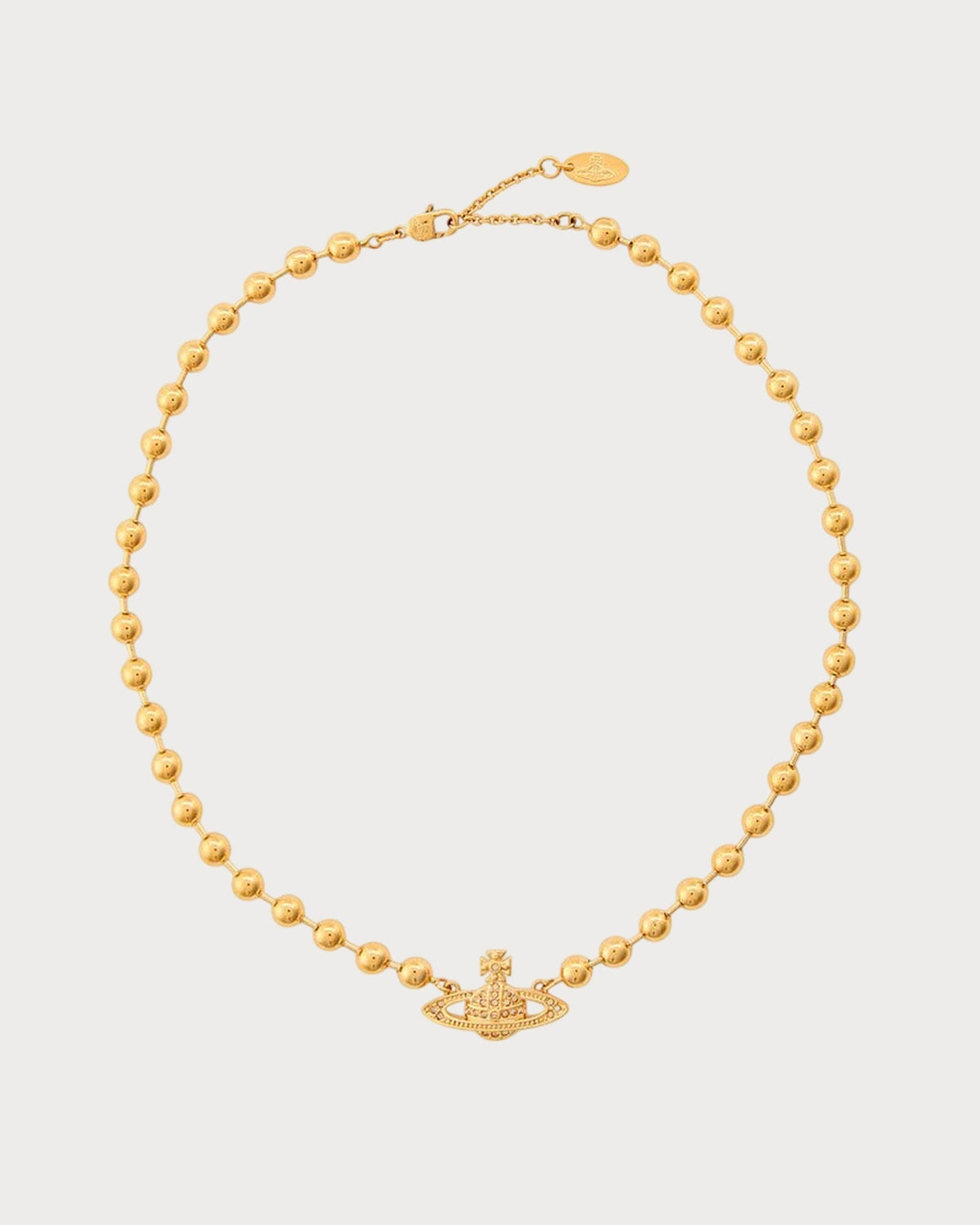 VIVIENNE WESTWOOD Thames Bas Relief Orb Necklace Brass(Mini/Gold)