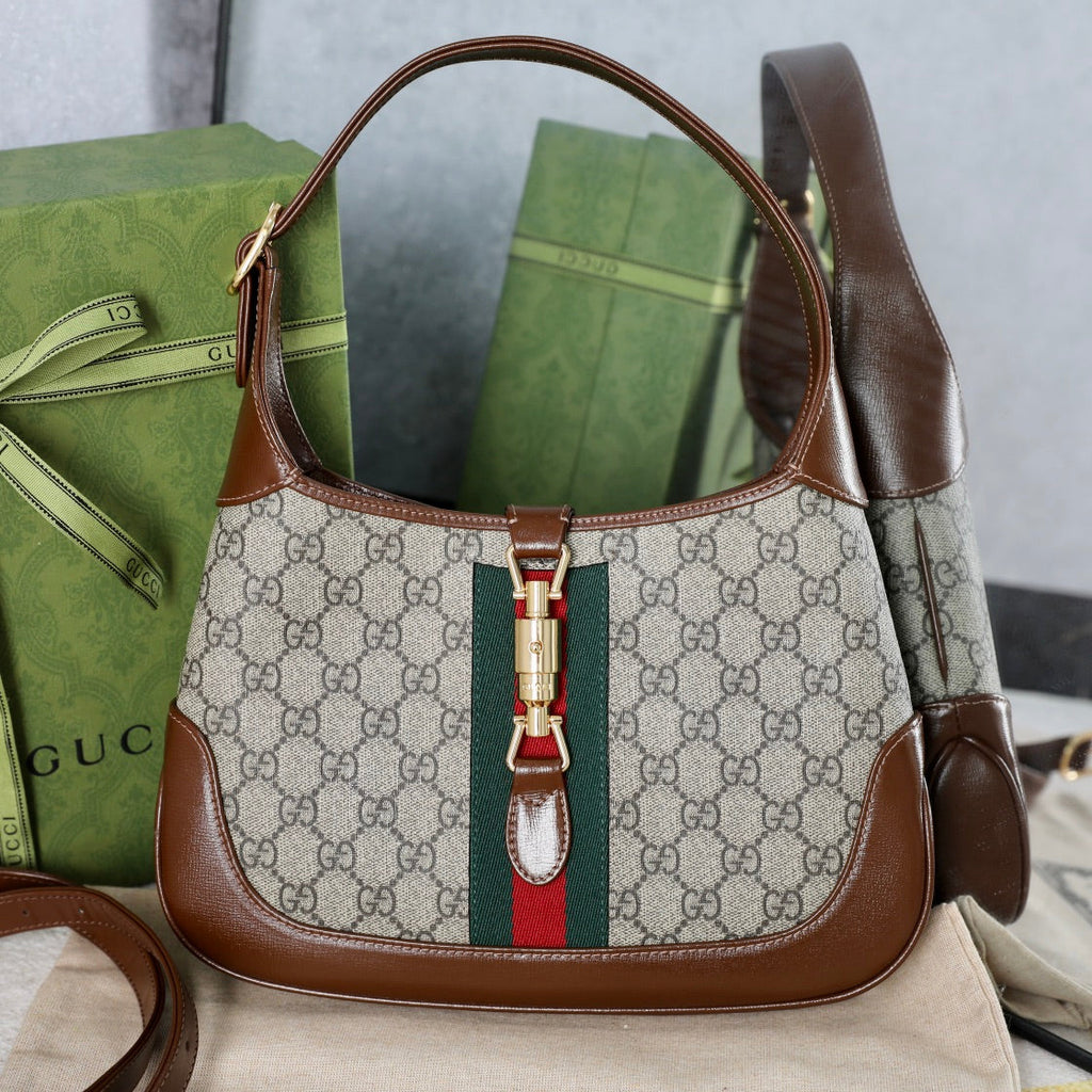 Gucci Jackie 1961 GG Canvas Shoulder Bag