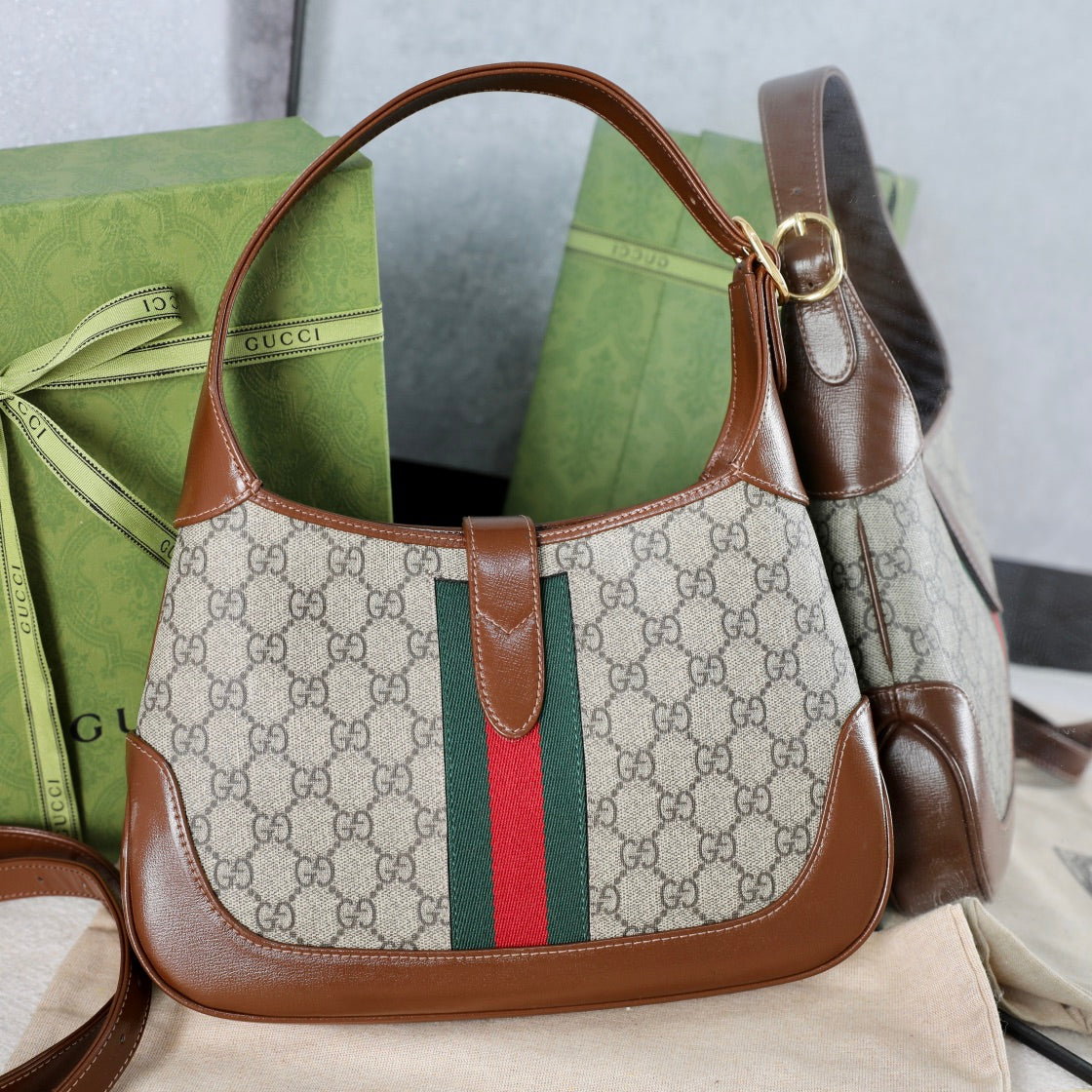 Gucci Jackie 1961 GG Canvas Shoulder Bag