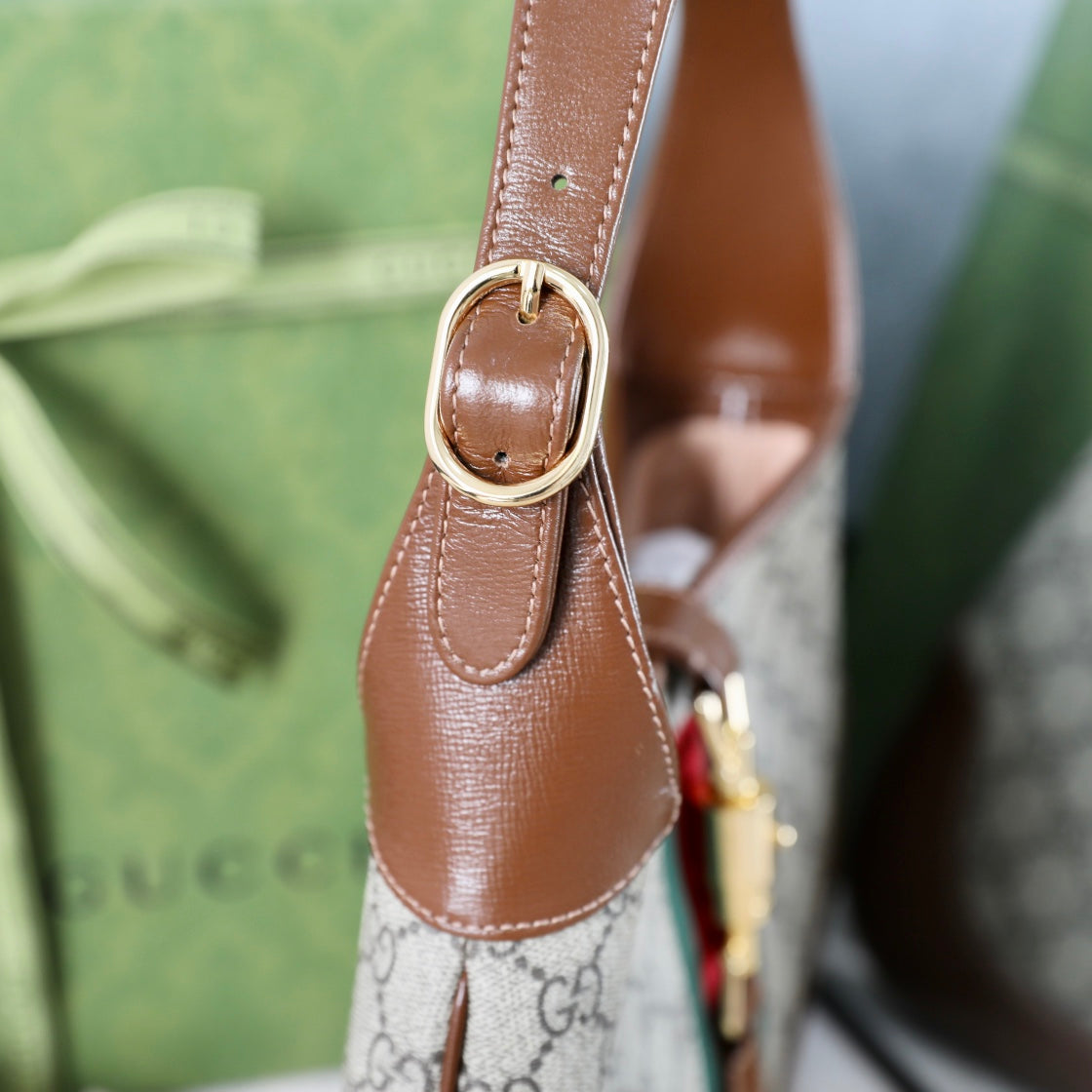 Gucci Jackie 1961 GG Canvas Shoulder Bag