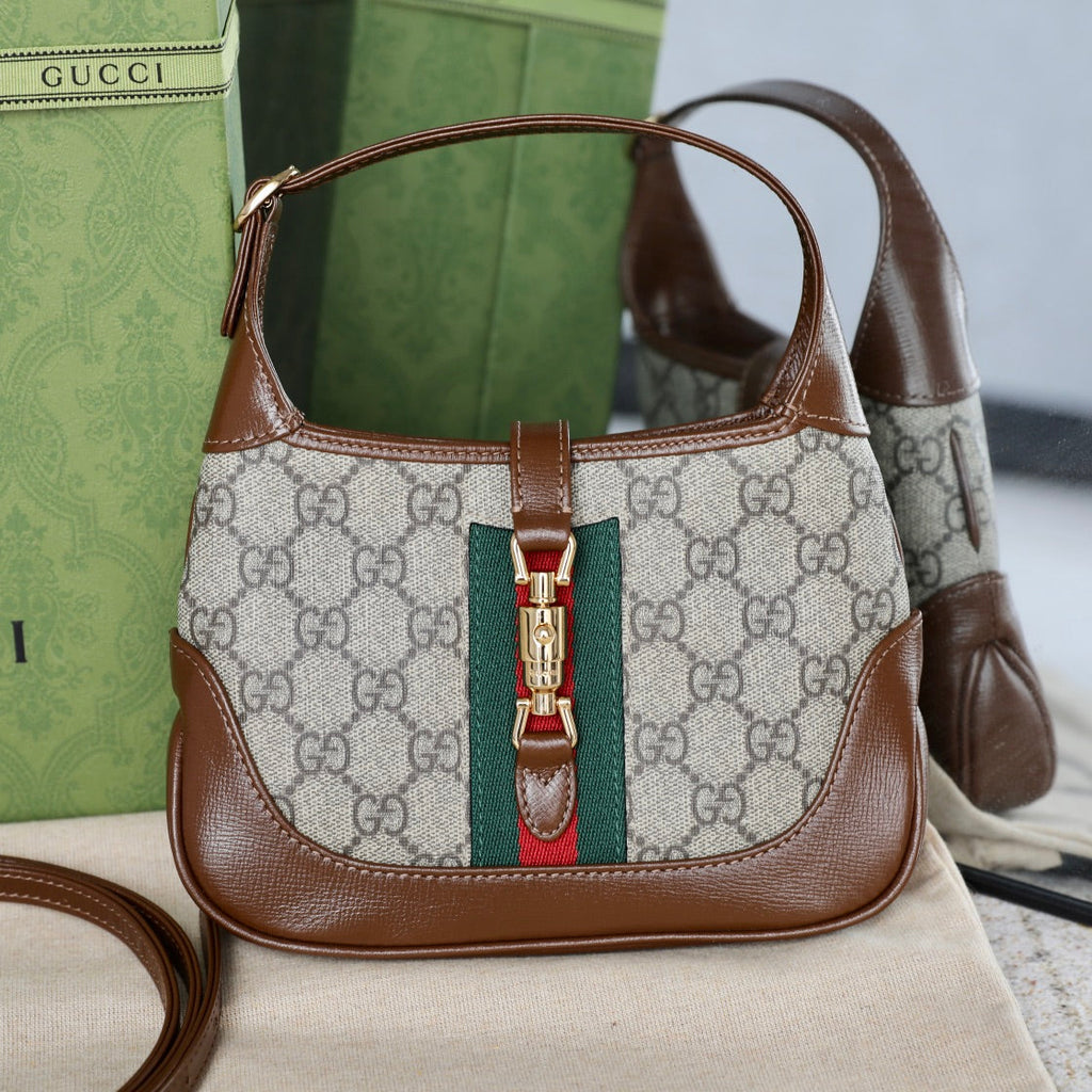 Gucci Jackie 1961 GG Canvas Shoulder Bag