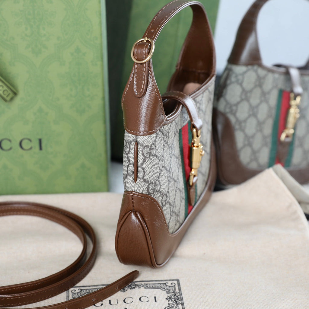 Gucci Jackie 1961 GG Canvas Shoulder Bag