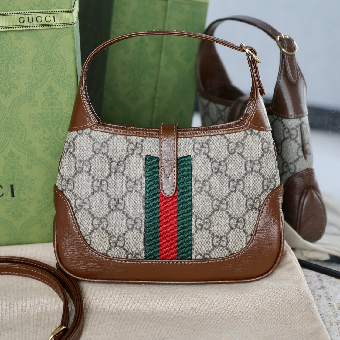 Gucci Jackie 1961 GG Canvas Shoulder Bag