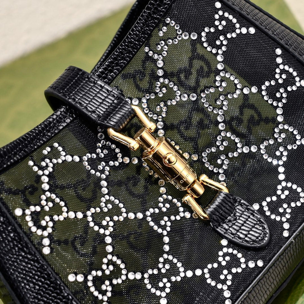 Gucci Jackie 1961 Black Crystal Shoulder Bag